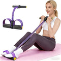 Pedal Resistance Bands with Handles, Upgrade 6-Tubes Manual Tension Training Pedal, Natural Rubber Foot Pedal Resistance Bands, Light Weight Fitness Equipment for Yoga, Pilates, Gym & Abs Training