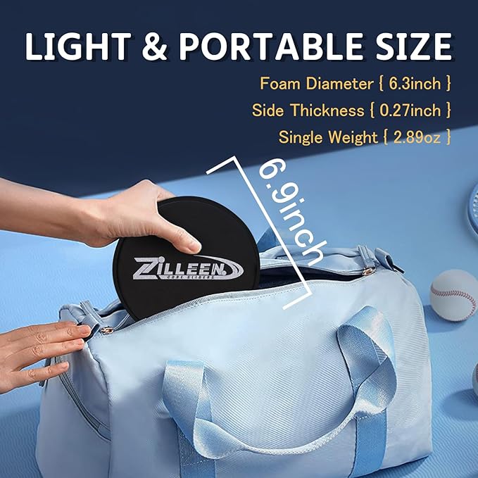 ZILLEEN Exercise Core Sliders for Working Out Workout Pilates Sliders Disc