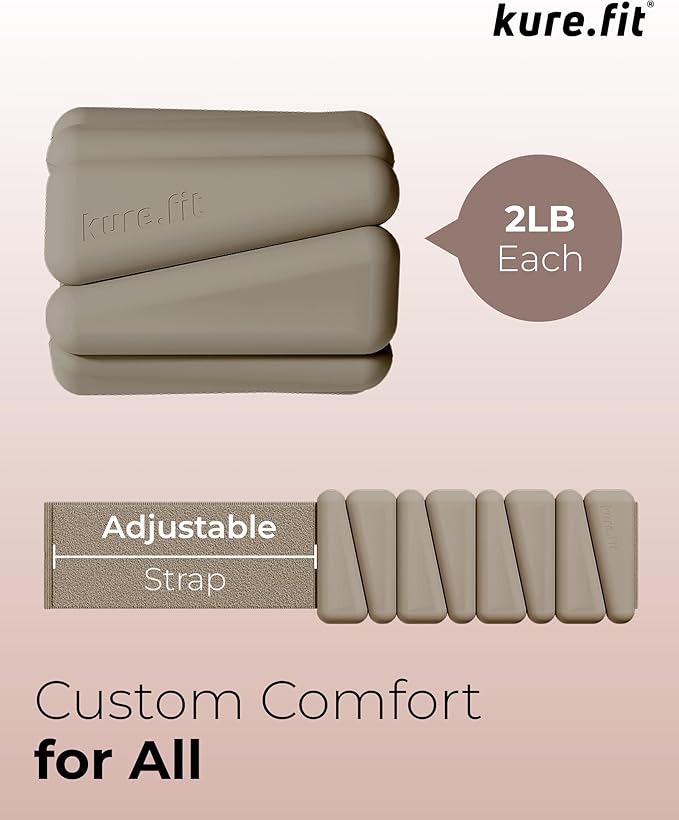Pilates Weight | Wrist & Ankle Weights for Women | Weighted Bangles | 1LB/ 2LB Each (Set of 2)