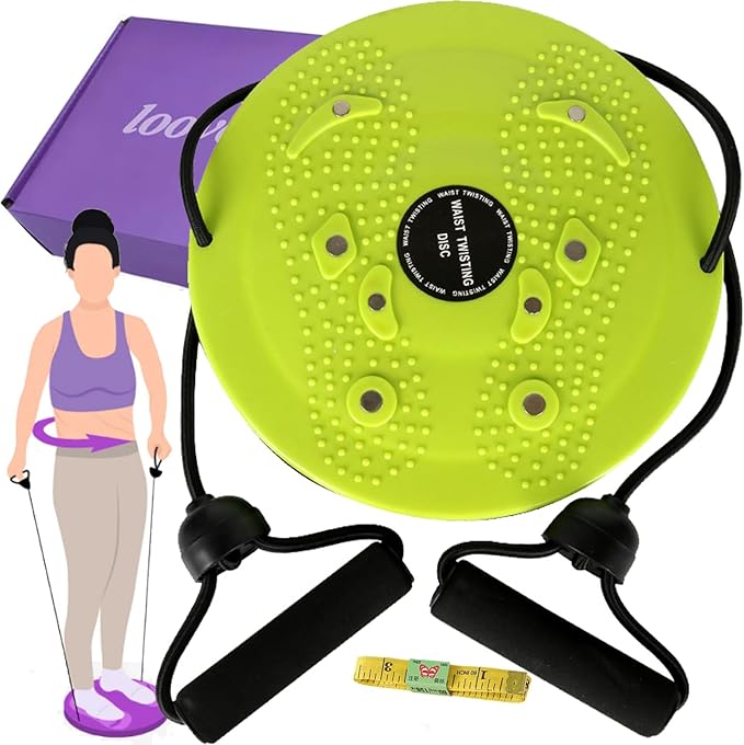 2026 New Waist Sculptor with Arm Bands, 360° Rotation Waist Sculptor Twister, Waist Twister Machine Exercise, Twist Board for Exercise, Legs, Buttocks, Hip Exercise