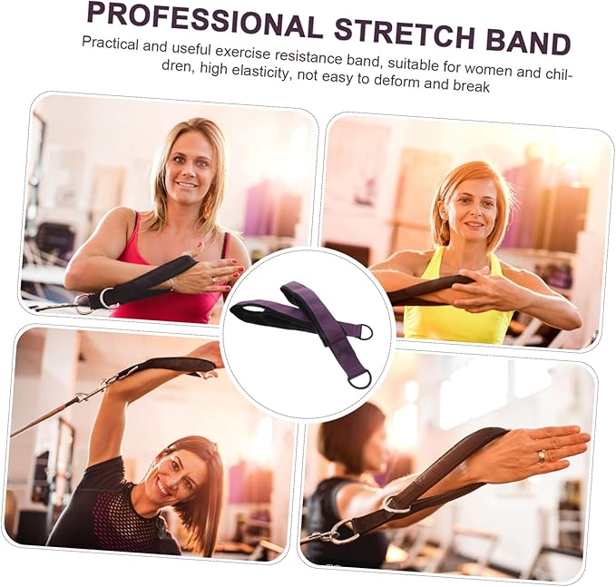 Milisten 2pcs Pilates Straps Fitness Exercise Band Bodybuilding Tension Band Fitness Ropes Pilates Ring