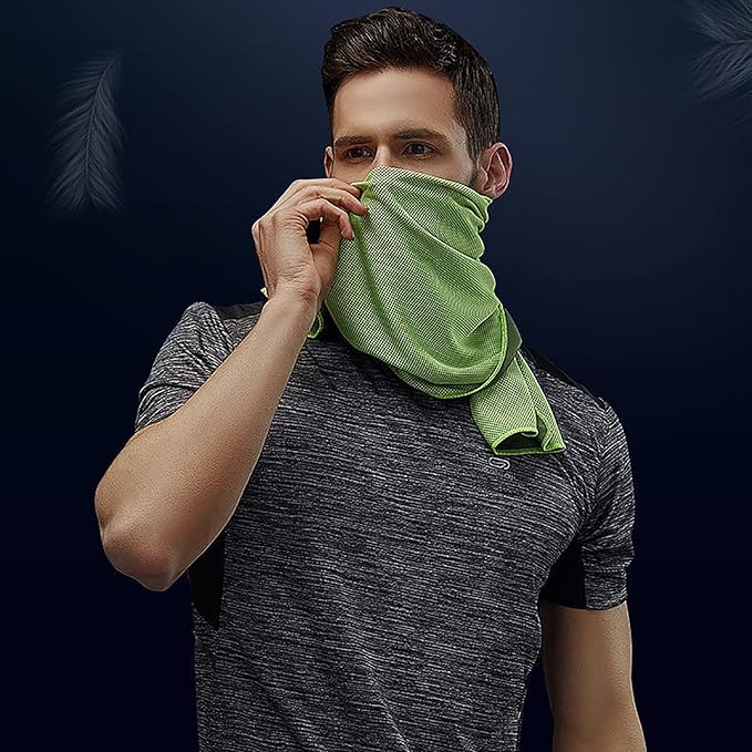 Pack of 20 Cooling Towel 40x12'' Ice Towel for Neck and Face Microfiber Chilly with Bag Breathable Yoga Gym Stay Cool Towels Sweat Rag for Workout Running Camping Pilates Beach, Green