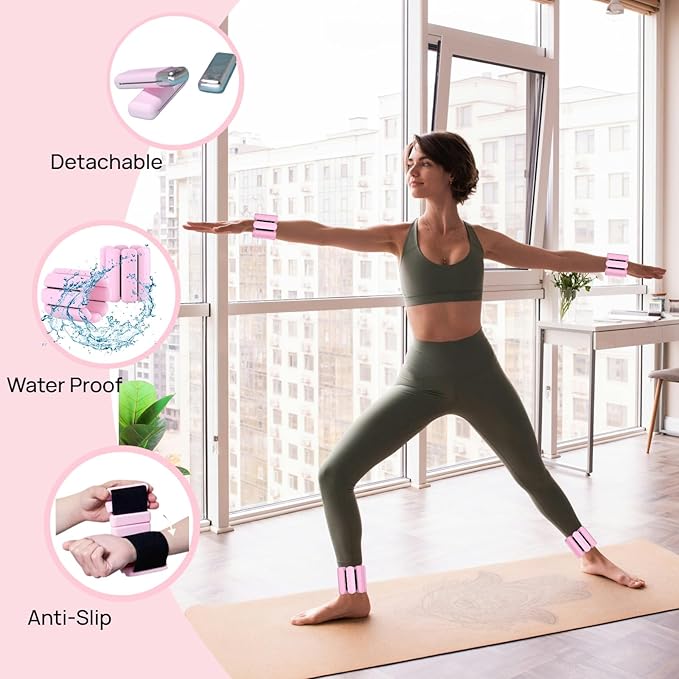 JITUIHOM Pilates Equipment Kit for Home Workout - Complete Ring and Ball Set with Core Sliders, Adjustable Ankle/Wrist Weights, and Resistance Bands for Women