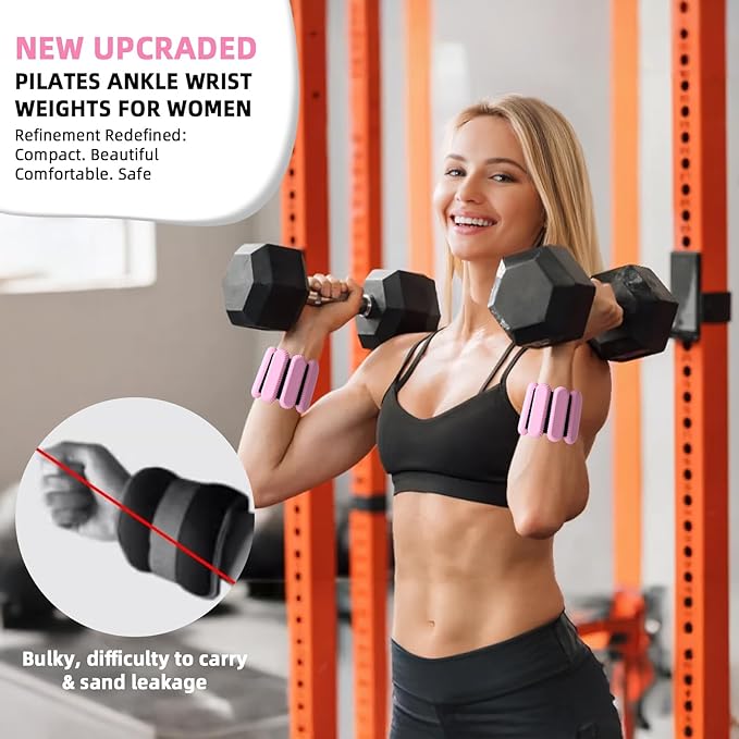 Ankle Weights for Women and Men, Adjustable Wrist Weighted Training Bracelet for Home Gym Workout, Strength Training Walkin Running, Foot weights for exercise,2pc on Set