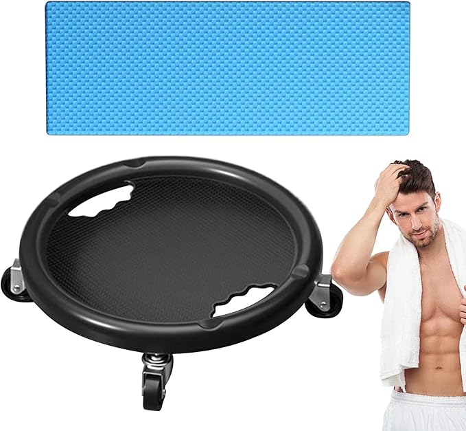 Abdominal Wheel Board, 360 Degree Rotatable Core Training Slider, Multifunctional Ab Roller Wheel, Abdominal Exercise Slider with Knee Pad, for Full Body Workout Cross Training Gym Home