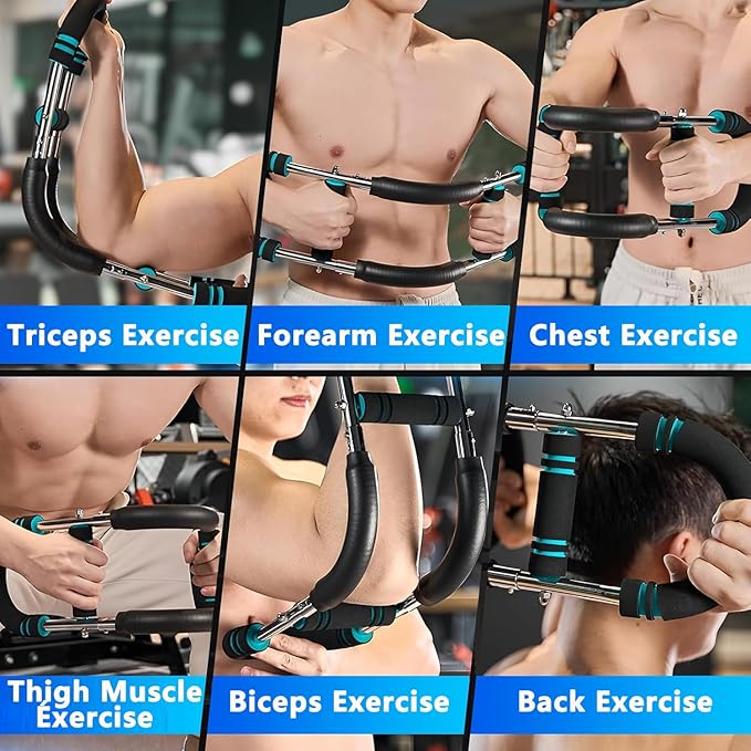 Twister Arm Trainer, 60-100lb Adjustable Power Spring Workout Bar, Arm Trainer for Men/Women, Portable Detachable Design for Home Gym, Arm Chest and Shoulder