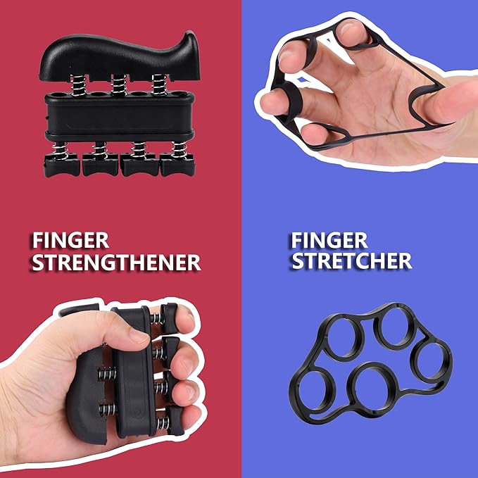 Ortarco Hand Grip Strength Trainer Kit, Stress Balls, Finger Exerciser Extensioin, 5 Pack Forearm Gripper Strengthener Adjustable Resistance, Hand Strengthening Devices