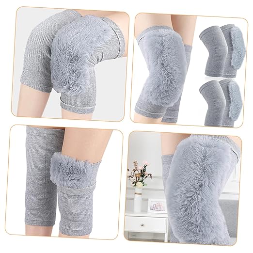 1pair Warm Knee Support Sleeve Self-heating Elastic Knee Wraps for Joint for Men Women for Sports Running and Daily Wear