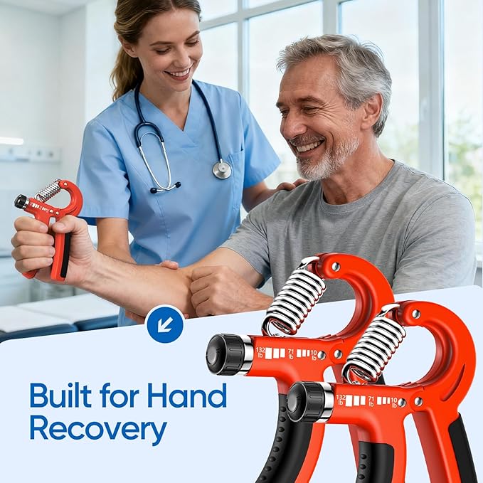 FitBeast Grip Strength Trainer 2 Pack – Adjustable Hand Grip Strengthener for Strength Training & Rehabilitation, 10-132 lbs Resistance Forearm Strengthener, Ideal for Athletes, Rehab, Office