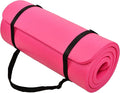 Fitvids 1/2-Inch Extra Thick High Density Anti-Tear Exercise Yoga Mat with Carrying Strap