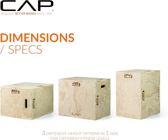 CAP Barbell 3-in-1 Plyometric Box | Multiple Styles and Sizes