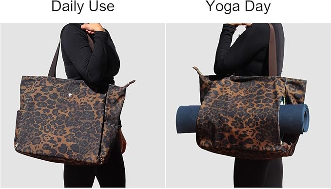 ESVAN Yoga Mat Bag Yoga Tote Carrier Shoulder Bag Carryall Tote for Office,Yoga,Pilates,Travel,Beach and Gym