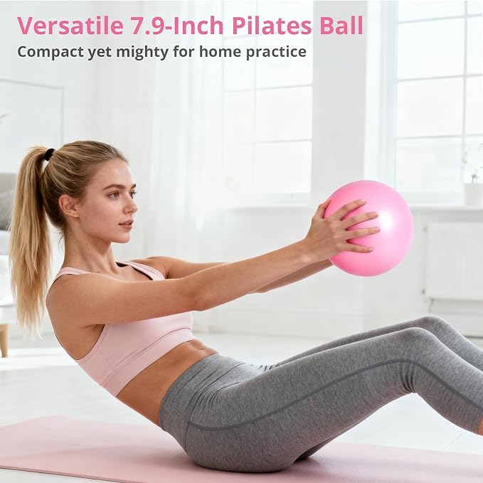 Pilates Essentials Kit for Women, Home Workout Pilates Kit with Ring, Mini Ball, Resistance Bands, Yoga Strap & More | Beginner Pilates Starter Kit for Toning, Strength & Flexibility