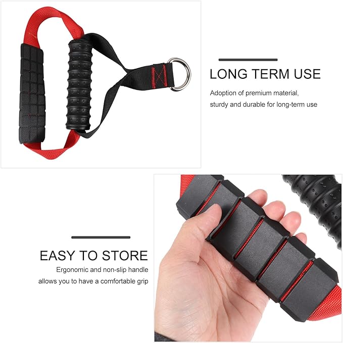 Kisangel Fitness Handle Grip Non-slip Pulldown Training Rope Arm Strength Workout Accessory DIY Fitness Equipment Attachment for Gym and Home Use
