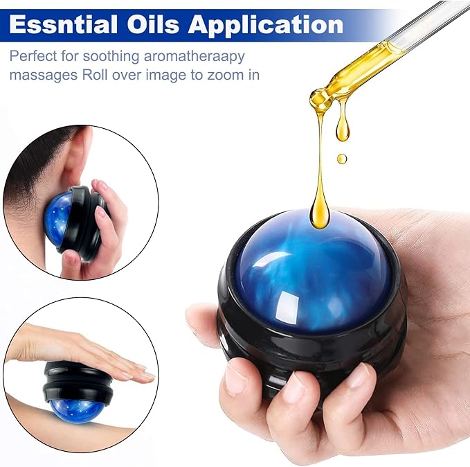 Massage Tools Back Massage Therapy Used with Essential Oils Manual Massage Roller Ball for Sore Muscles Pain Relief