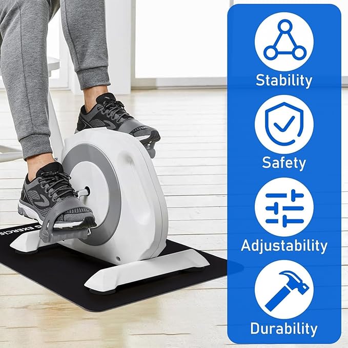 Exercise Bike Trainer Mat, Exercise Equipment Protective Floor Mat for Under Stationary Bike, Spin Bike, Fitness Equipment