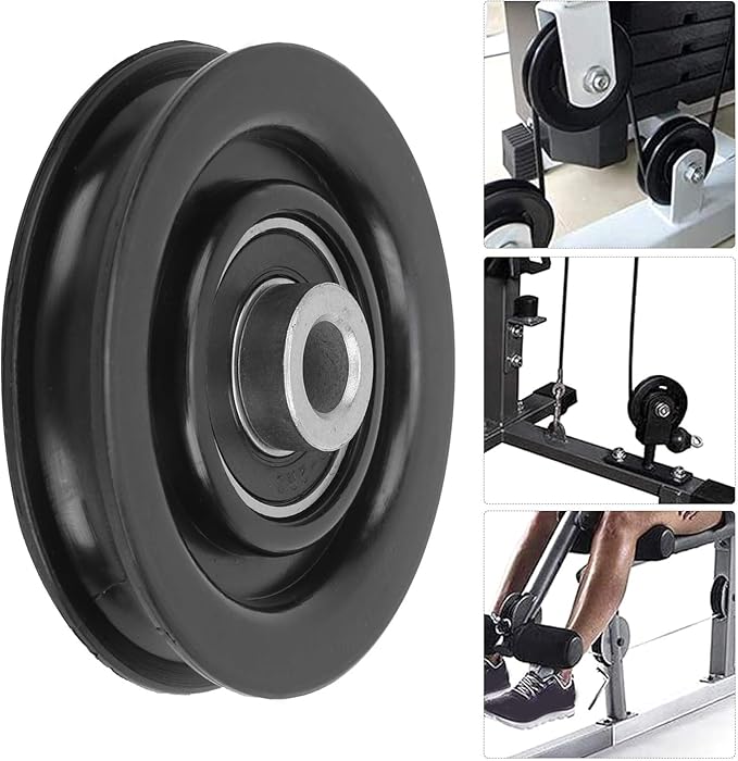 10Pcs Nylon Iron Fitness Bearing Pulley, Home Gym Attachments, Universal Strength Training Accessory with Smooth Movement, Durable Nylon Pulley for Exercise Equipment and Garage Do