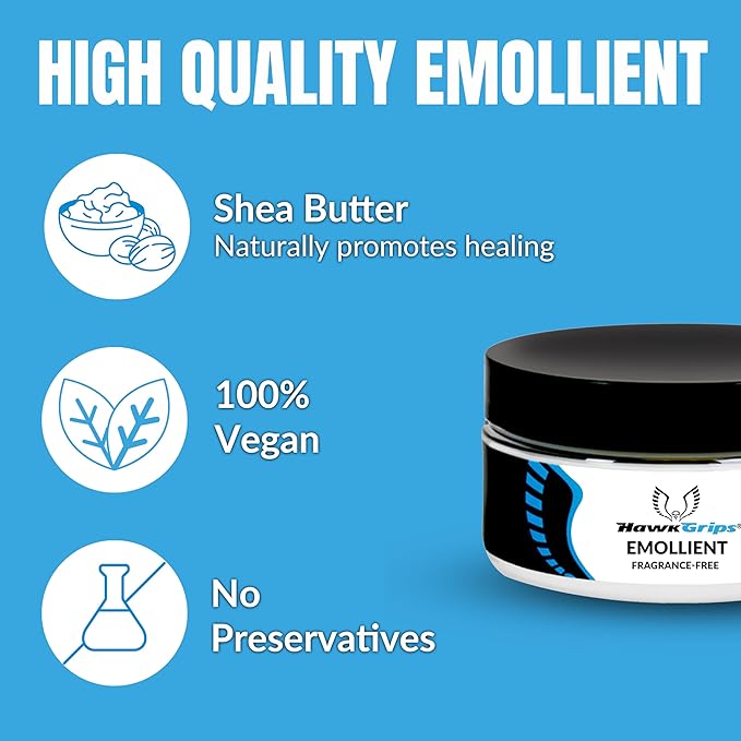 HawkGrips 8oz Massage Emollient, Unscented, Emollient for IASTM and Massage, Soft Tissue Mobilization & Lubrication for Massage Therapy, Shea Butter, Oil Based, Vegan, Cream Alternative, Pack of 1