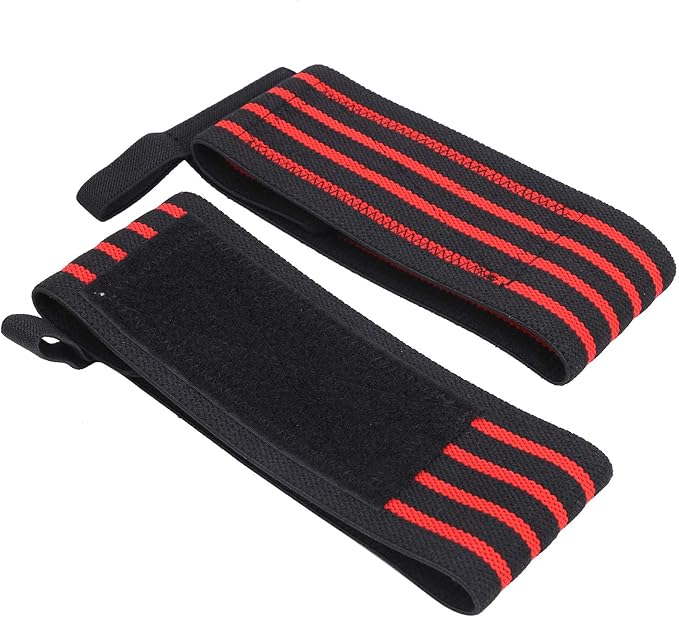 Alomejor Fitness Manual Manure Bracket High Performance Joint Wrap Adjustable Compression Joint Guard 1pair Ideal for Weightlifers, Heavy Lifting High Starch Nylon
