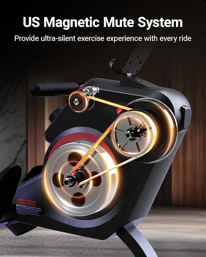 HARISON Rowing Machines for Home, Magnetic Rower Machine with US Mute System, Bluetooth, App Supported, Smooth & Quiet Slide Rail,350 LB Weight Capacity and Free Courses