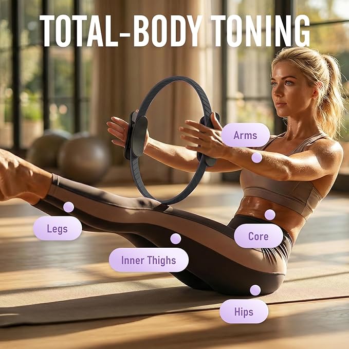 JKSHMYT Pilates Ring, Pilates Equipment- 14.5" Home Pilates,Starter Sets,Better me Essentials Magic Pilates for Workouts