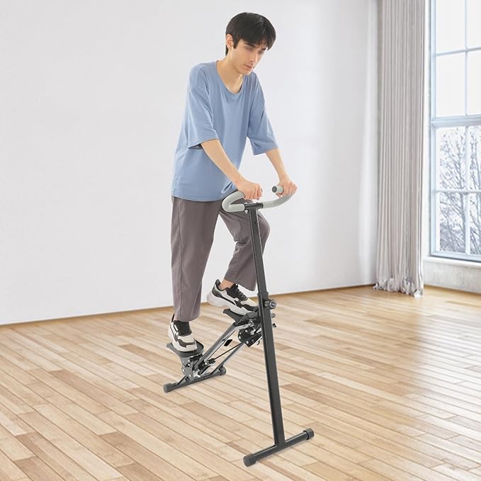Foldable Stair Stepper for Home, Vertical Climber with LCD Display | 220lbs Capacity, 3-Level Adjustable Pedals | Anti-Slip Handlebar & Sturdy Steel Frame for Full Body Workout