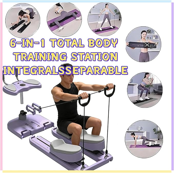 Crawling Training Machine Spine Twist & Stretch Trainer Effective Waist & Spine Workout, 3 Adjustable Height LED Counter 230kg Capacity,Detachable,for Full-Body Workout