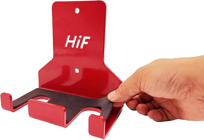 HIFLAME Double Barbell Storage Wall Mounted Storage Rack, Wall Barbell Rack, Olympic Wall Mount Barbell Holder,Vertical Hanging Barbell Rack.Suitable for Gym.Home Fitness. (Red)