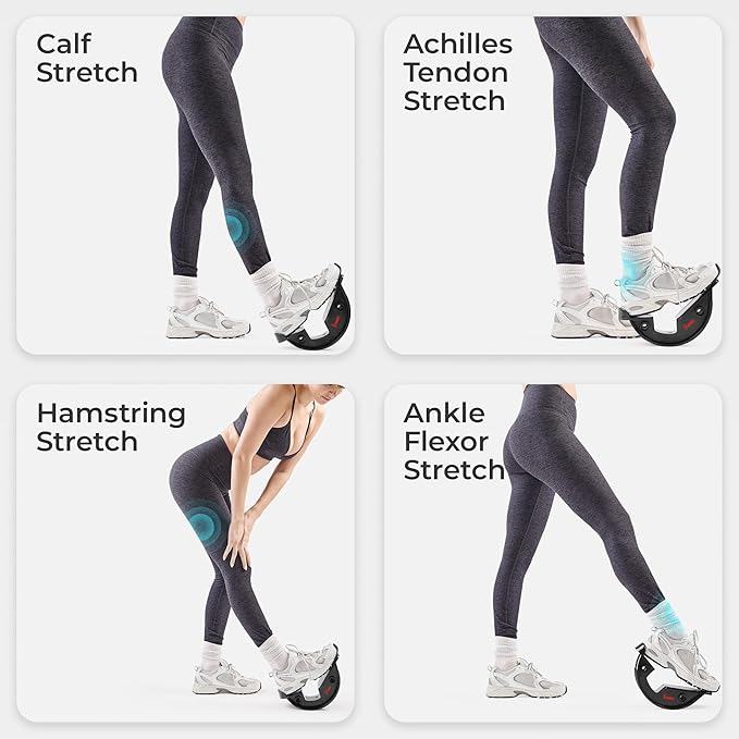 Sunny Health & Fitness Calf Stretcher and Foot Rocker for Plantar Tight Calves Relief Hamstring Ankle Strengthener Facetious Sling Stretch Fighter Stretching Device Mobility