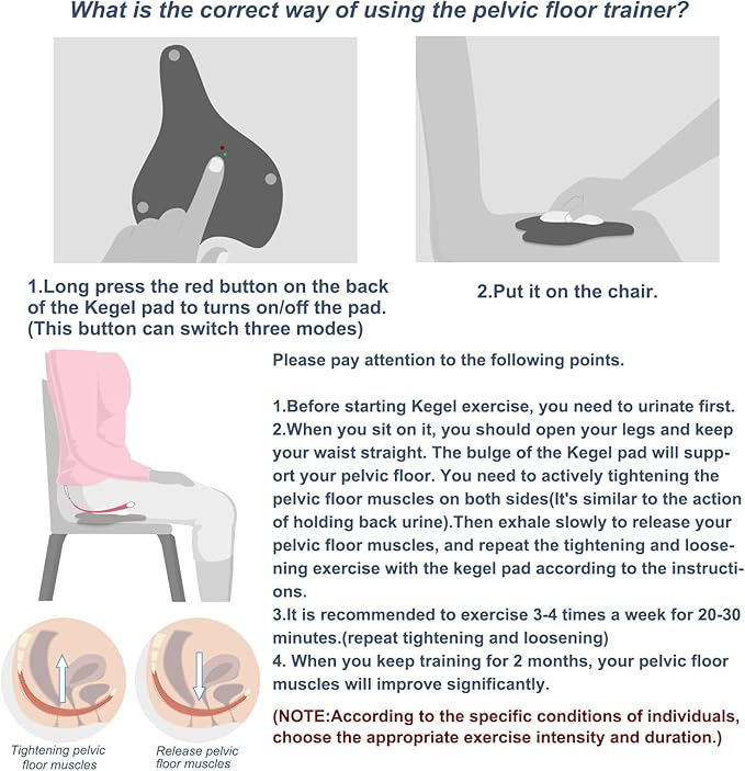 Pelvic Floor Muscle Trainer, Cushion Type Kegel Trainer, for Pelvic Floor Physical Therapy and Kegel Sports Products