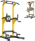 SogesPower Multi-Function Power Tower Pull Up Bar Station Pull Up Dip Station for Home Gym, 10-Level Adjustable Height Pull Up Bar Stand Dip Bar Strength Training Workout Equipment