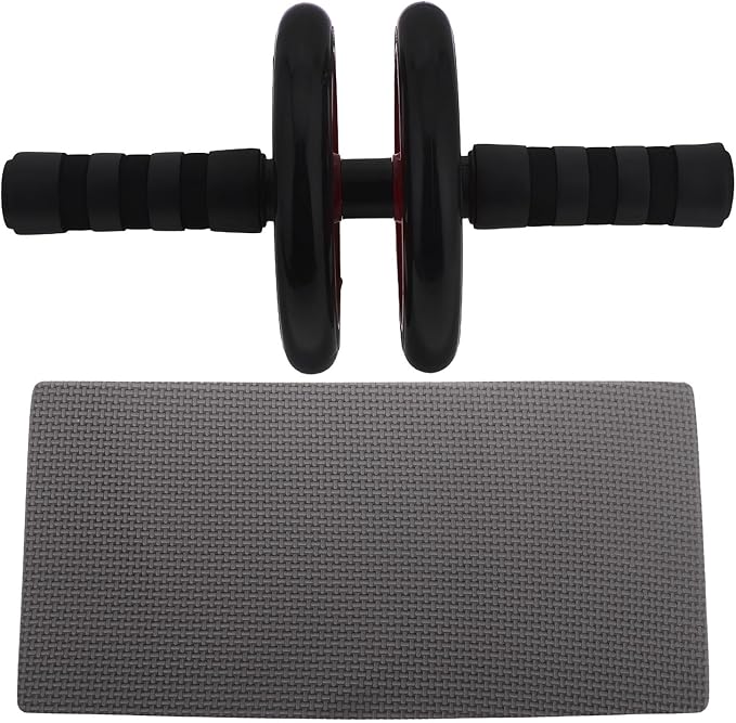 Totority Quiet Red Ab Roller Wheel for Abdominal Muscle Toner, Silent Fitness Core Workout Equipment for Home and Outdoor Use