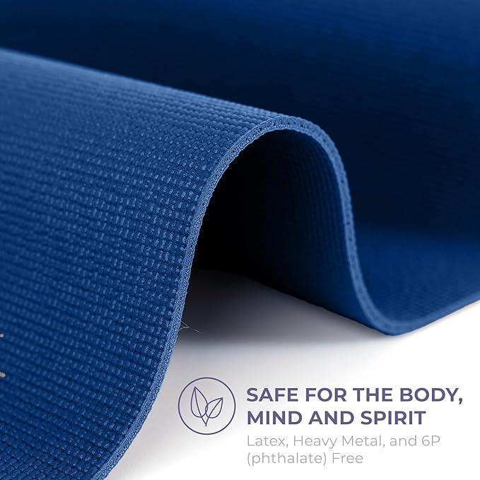 Ascend Yoga Mat - Premium 6mm Thick, 72" x 24", Solid or Reversible Print, Non Slip, Tear Resistant, Workout Mats for Pilates, Home, Studio, Fitness, Gym, Training, Floor Stretching