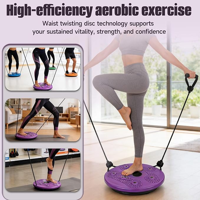 2026 Upgraded Waist Twister Machine, Home Exercise Equipment for Core Strengthening & Ab Training with Adjustable Twist Board, Silent Workout Equipment for Waist Sculpting and Full-Body Toning