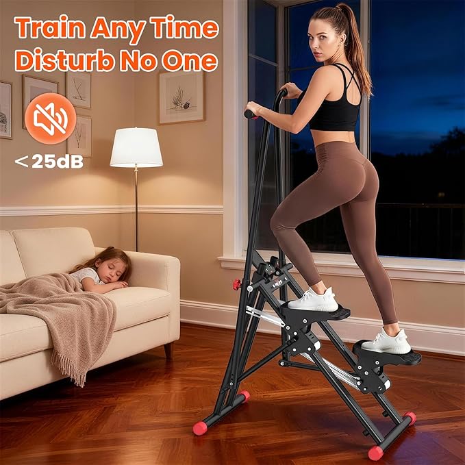 RELIFE REBUILD YOUR LIFE Stair Stepper for Home Exercise,New Version Stair Climber with Adjustable Resistance, Vertical Climber Cardio Exercise Machine for Full Body Workout, Extended Step Range