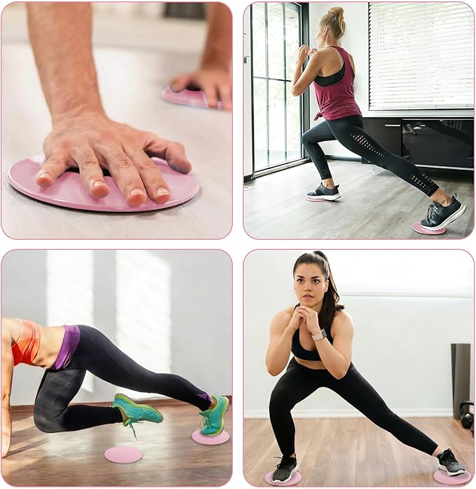 Set of 4 Round Core Sliders for Working Out,17.5cm/6.89In Exercise Core Pilates Sliders,Floor Foot Slider for Exercise