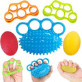 Hand Exercise Squeeze Balls, Grip Strength Trainer, Finger Recovery Kit, Improve Fingers Flexibility, Stress Relief & Physical Therapy, Multiple Resistance Levels, 3 Types, Set of 5