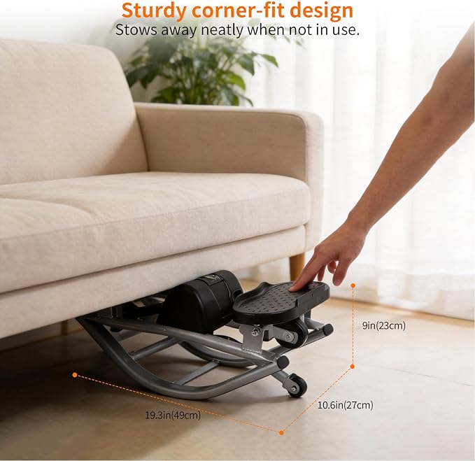 The Rock Stepper Machine with Resistance Bands-Side to Side Stepper for Exercise at Home,3D Rocking Stepper for Hip Mobility&Posture Correction,Low-Impact Full Body Workout with Digital Monitor