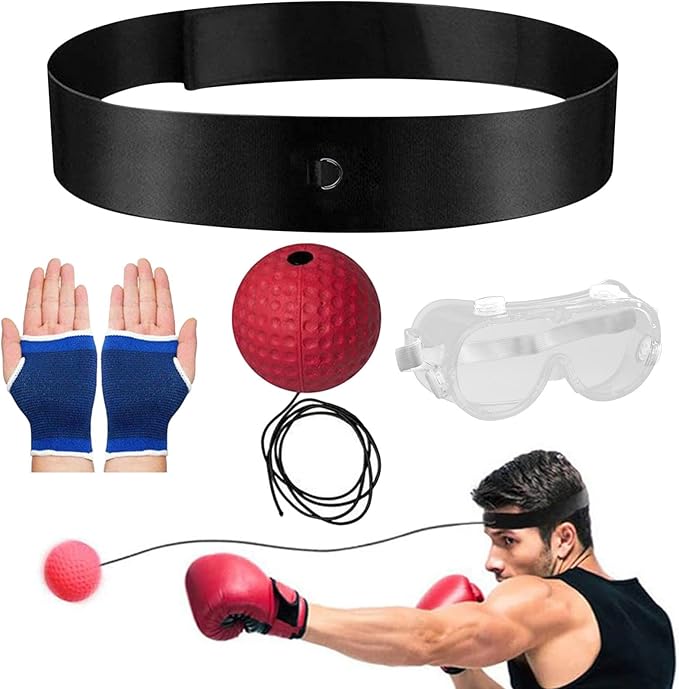 Boxing Reflex Ball Headband Set,Boxing Reflex Balls with Adjustable Headband,for Beginner Proficiency Improvement,Great Boxing Equipment