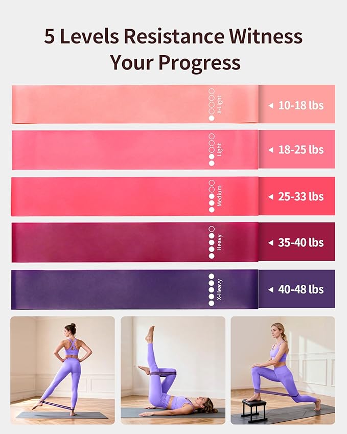Home Pilates Kit for Women, Essentials Pilates Equipment Set with 14‘’ Pilates Ring and Mini Ball, 5 Resistance Bands & Accessories, Tutorial Charts, Pilates Ring Set for Beginners Workout at Home
