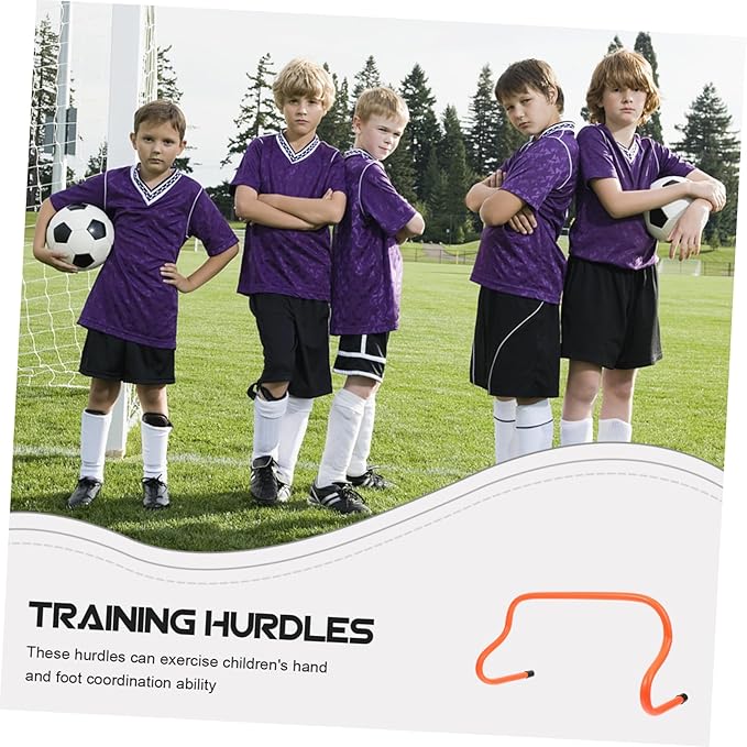 DECHOUS 5pcs Agility Hurdles for Soccer Training Weatherproof Equipment for Speed and Flexibility Training for Jumping and Cardio Workouts Orange High