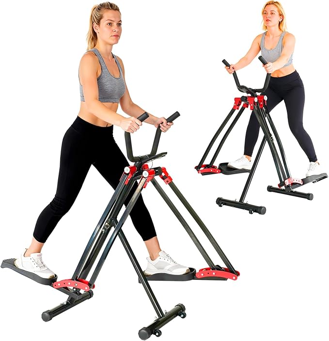 Air Walker Exercise Machine, 30" inch Stride Space Walker Elliptical Trainer for Home Use, Low-Impact Elliptical Cross Trainers Compact Steppers for Men and Women Full-Body Cardio & Leg Toning