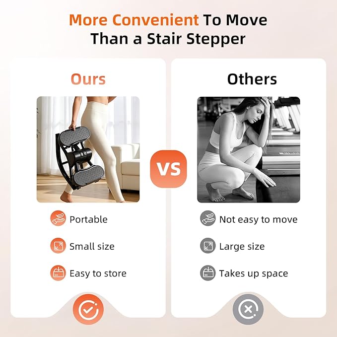 Rock Fitness Stepper, Portable Step Rocker Side to Side at Home, Aerobic Workout Machine Fitness Equipment Suitable for Apartment and Dormitory
