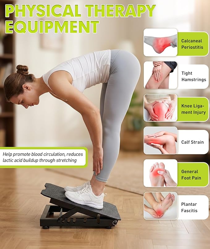 Slant Board for Calf Stretcher,600lbs Weight Capacity Adjustable Incline Balance Board for Squat Home Gym or Commercial Exercise Equipment