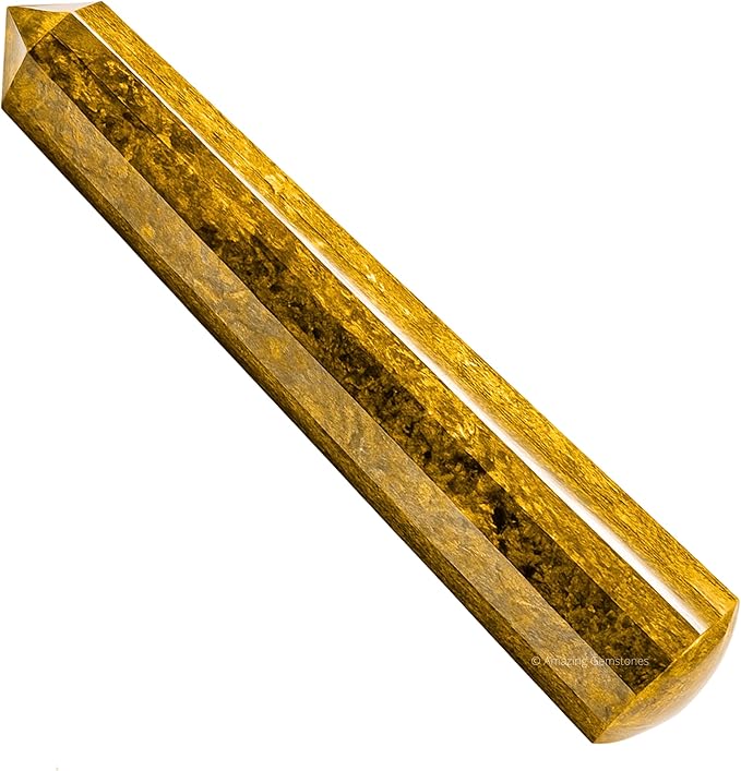 Amazing Gemstone Bronzite Crystal Wand Massage Stick - Pelvic Wand Gua Sha for Adults - Crystals and Healing Stones Massage Wands for Adults Gifts (Pointed)