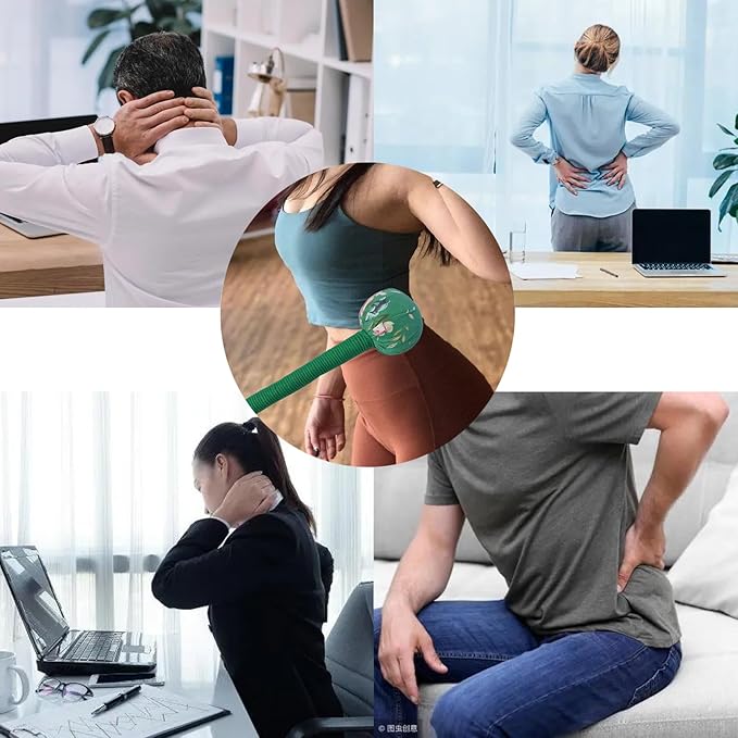 Traditional Moxa Stick Massager - Handheld Mugwort Massage Hammer for Pain Relief, Muscle Relaxation, Acupressure - Ergonomic Grip with US Design Patent