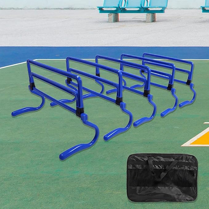 5X Agility Hurdles Obstacles Improves Strength Adjustable Speed Hurdles for Soccer Athletes Basketball Running Indoor Outdoor