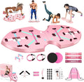 LALAHIGH Push Up Board,36 in 1 Home Gym Equipment with Ab Roller Wheel & Resistance Bands, Portable Foldable Workout Board for Full Body Strength Training Men Women,Gift for Boyfriend
