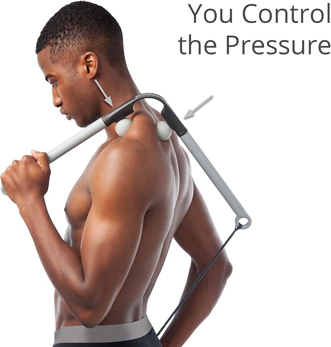 Body Back AccuMassage - Dual Pressure Point Massage Tool & Massage Hammer - 2 in 1 Design - Shiatsu Neck Massager Tool, Golf Ball Percussion Massager for Deep Tissue
