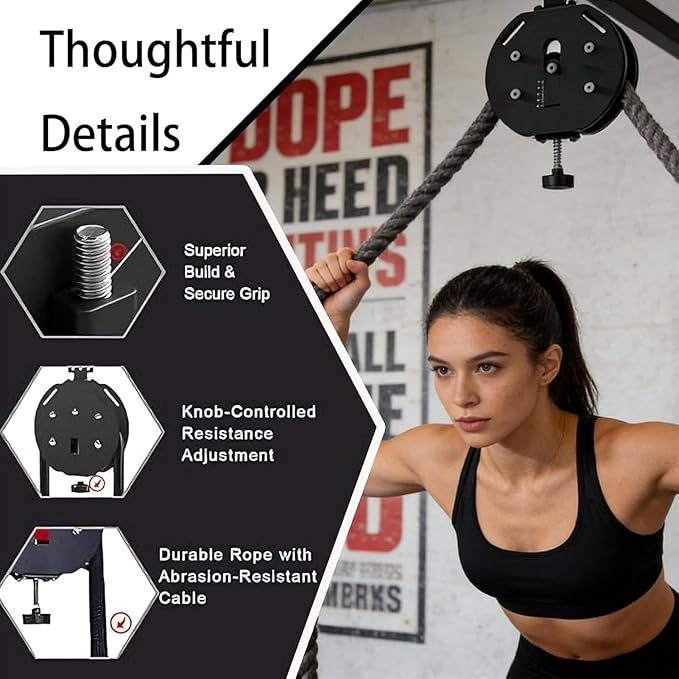 Endless Rope Trainer | Adjustable Resistance Trainer Machine | Suspension Endless Rope Pulley System | Home Gym Infinity Rope for Interval Resistance Training